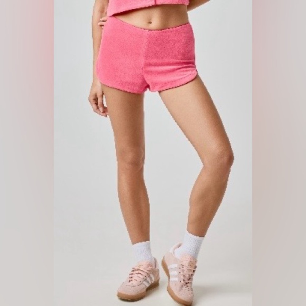 🍭FLORENCE by Mills NWT Bright Pink Terry Cloth Short-Shorts